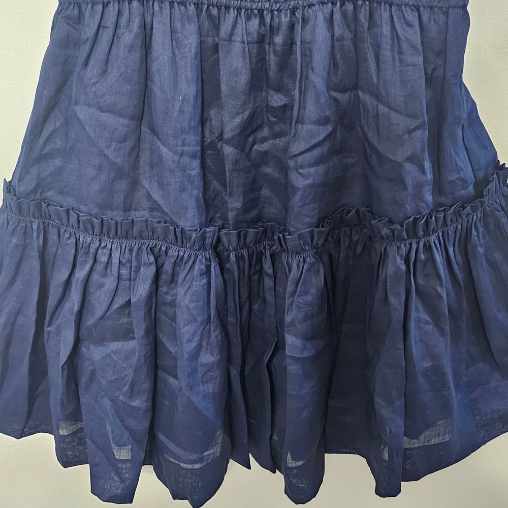 A Loves A Dress XL Fits 16 Blue Babydoll Smocked Sleeveless Adjust Strap 512326 - Picture 4 of 13